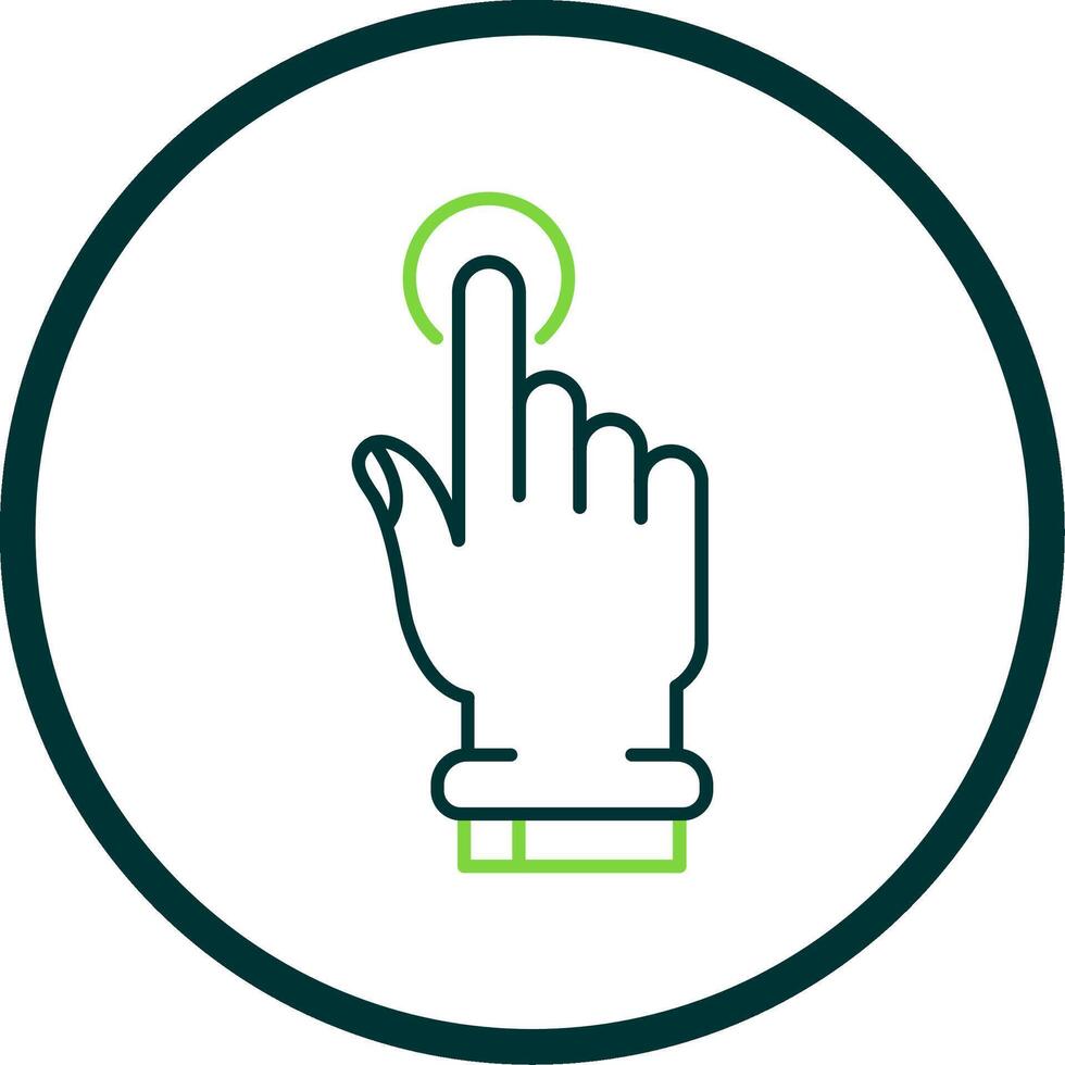 Tap Line Circle Icon vector