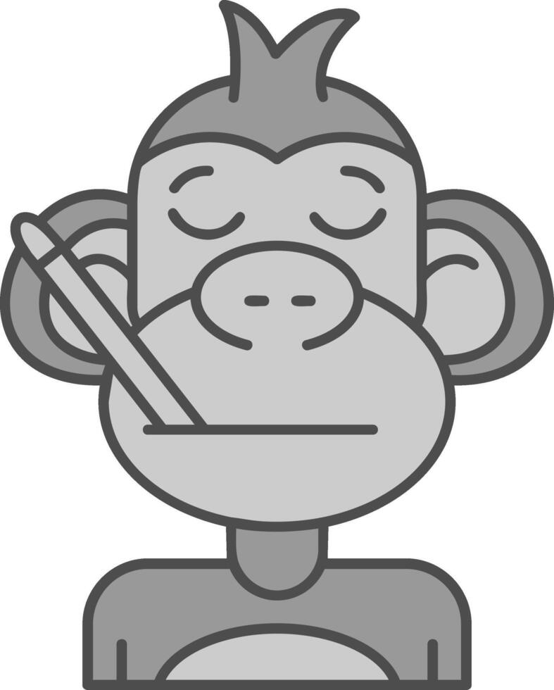 Sick Line Filled Greyscale Icon vector