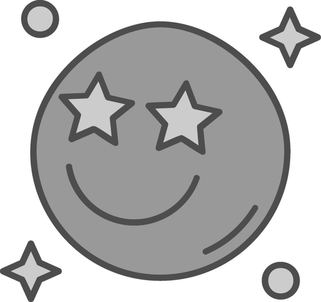 Famous Line Filled Greyscale Icon vector