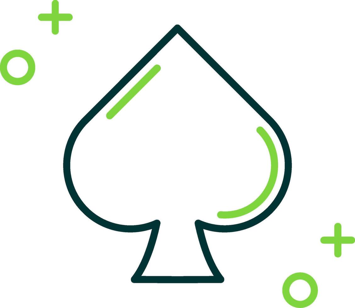 Spades Line Circle Icon vector