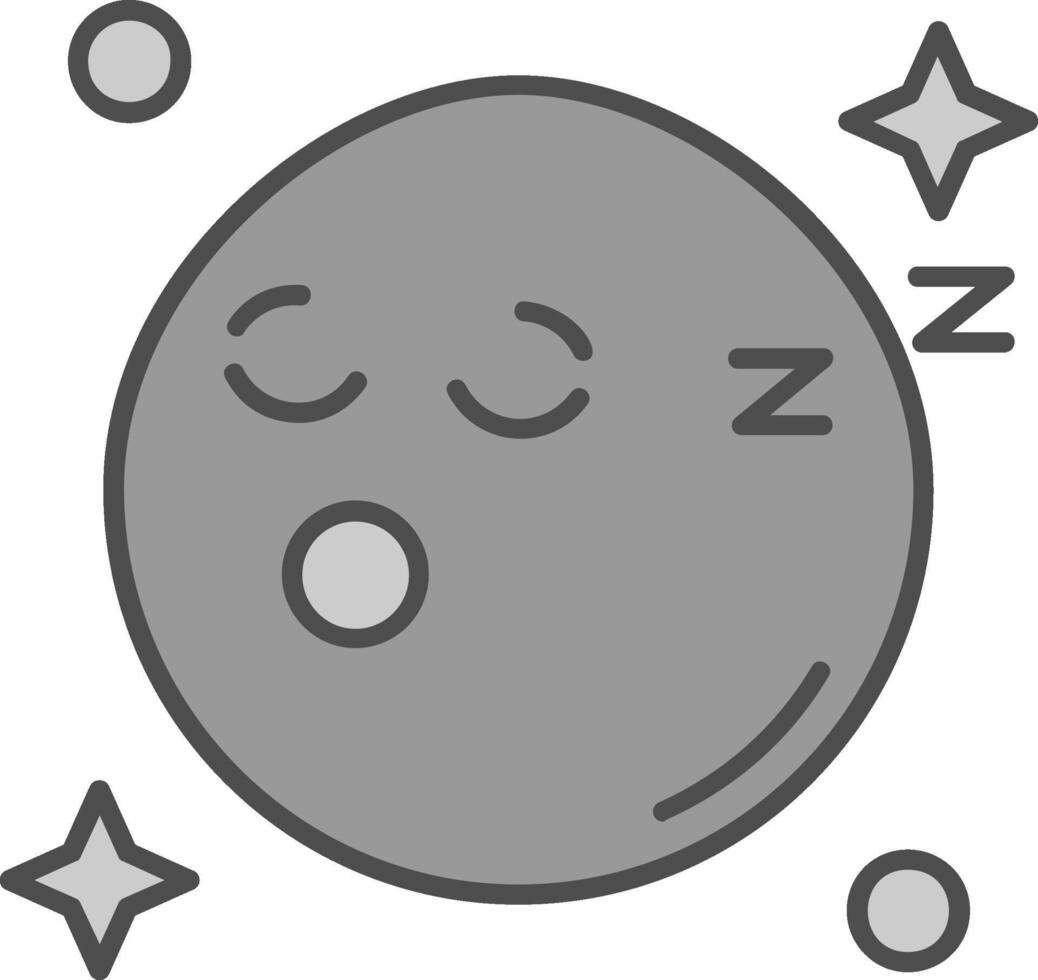 Sleep Line Filled Greyscale Icon vector