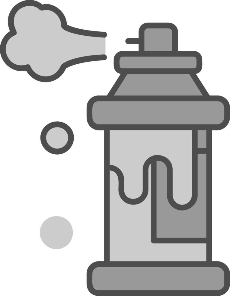 Spray Line Filled Greyscale Icon vector