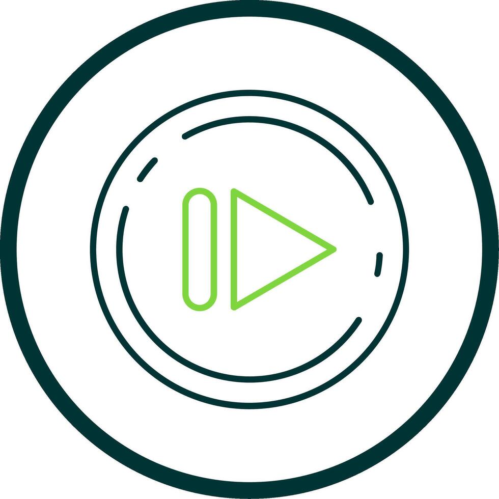 Next Line Circle Icon vector