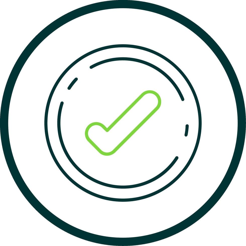 Accept Line Circle Icon vector