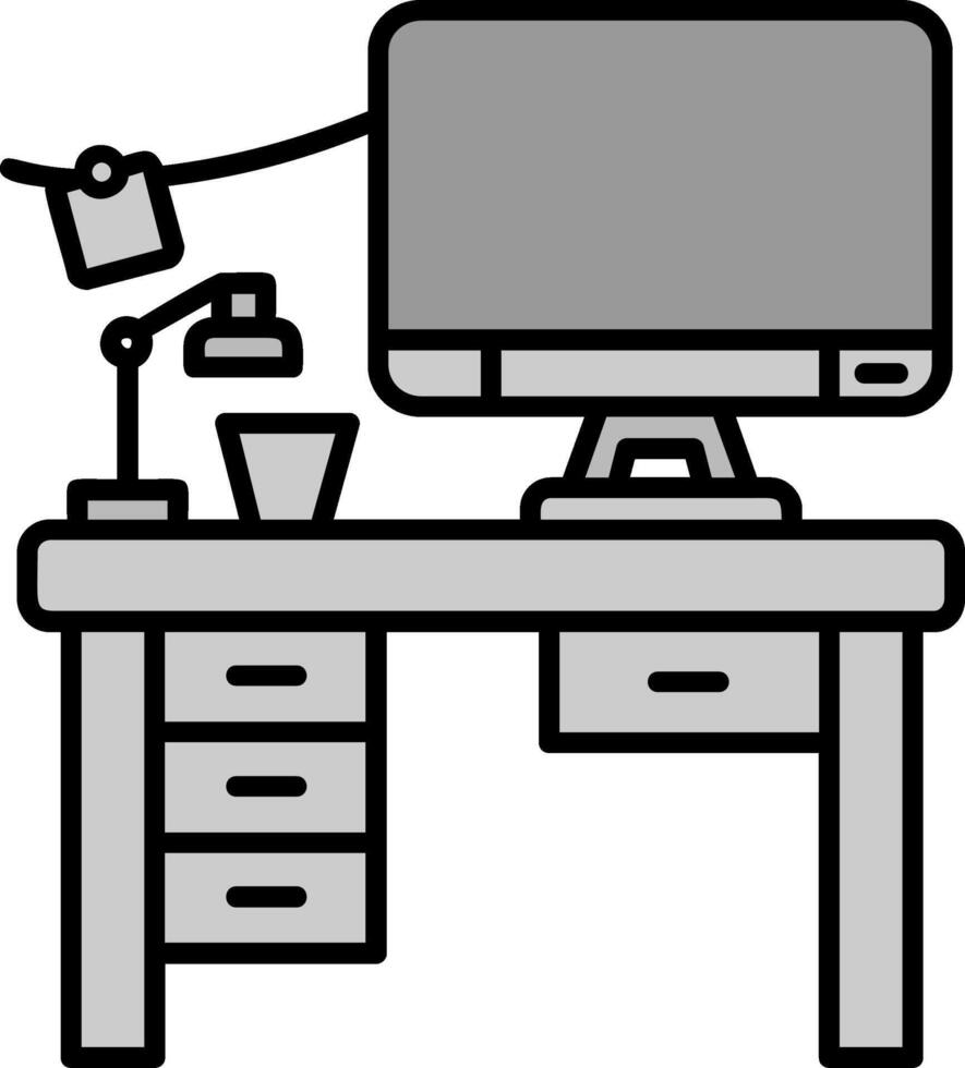 Workspace Line Filled Greyscale Icon vector