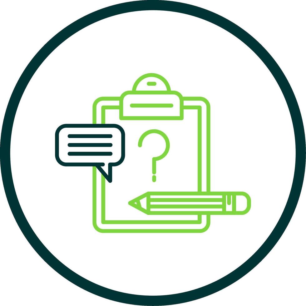 Briefing Line Circle Icon vector