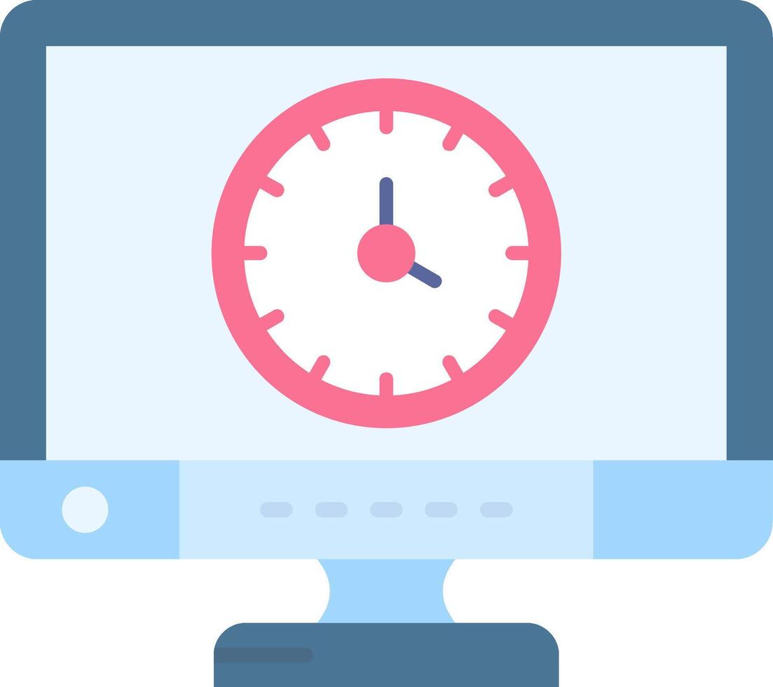 hora plano ligero icono vector