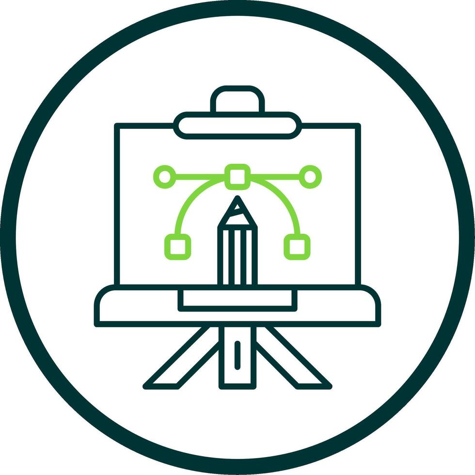 Canvas Line Circle Icon vector