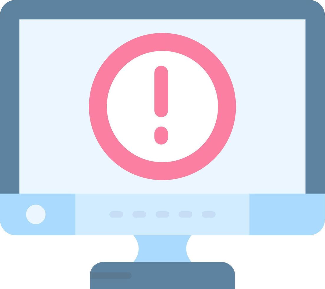 Error Flat Light Icon vector