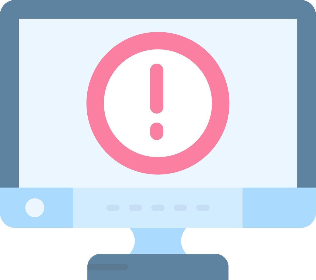 error plano ligero icono vector