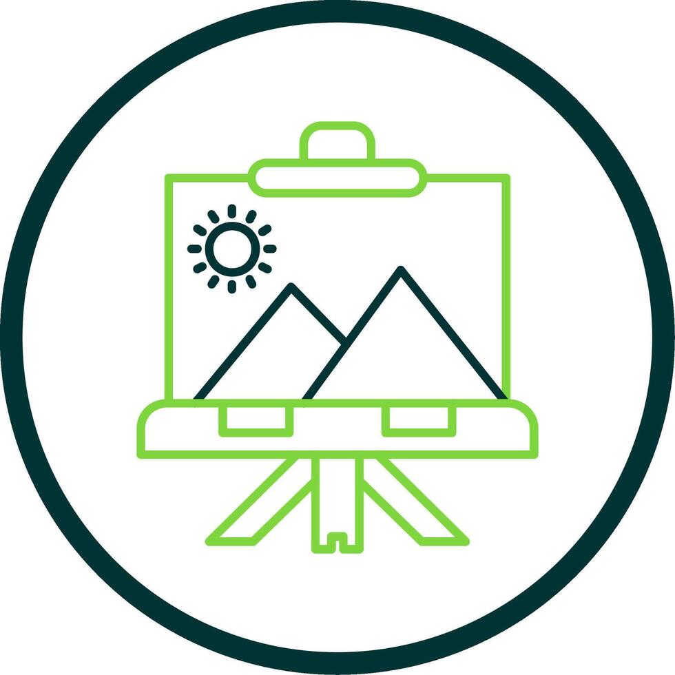 Canvas Line Circle Icon vector