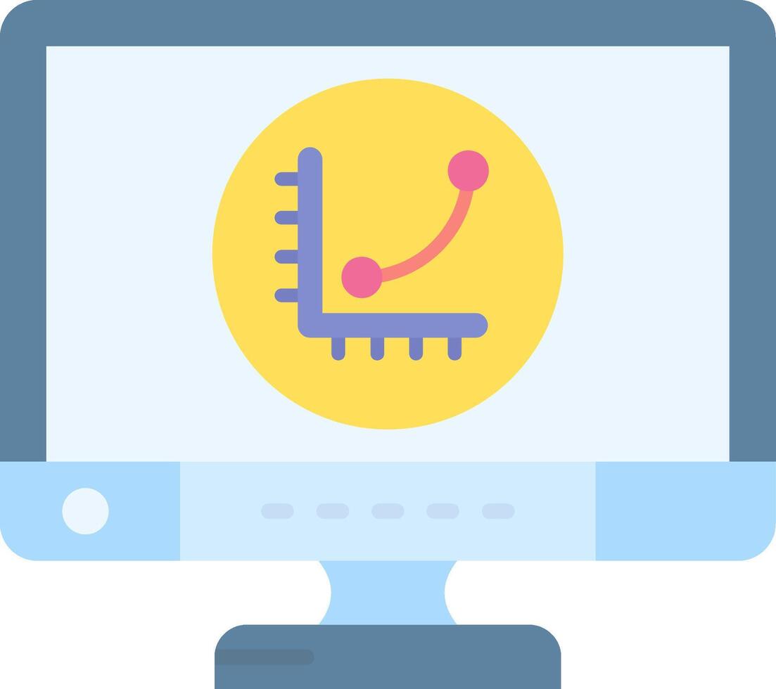 Graph Flat Light Icon vector