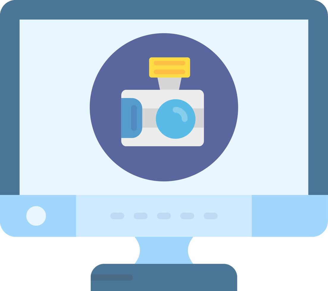 Camera Flat Light Icon vector