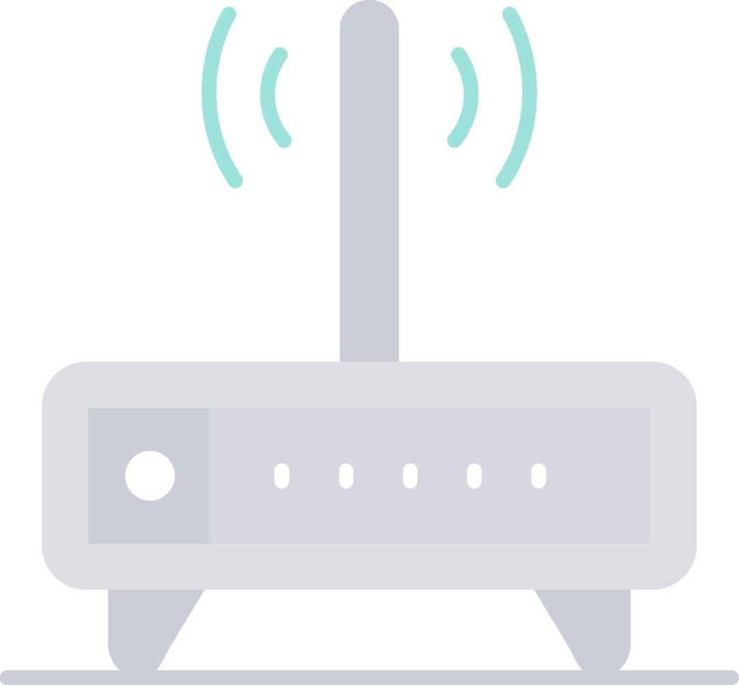 Modem Flat Light Icon vector