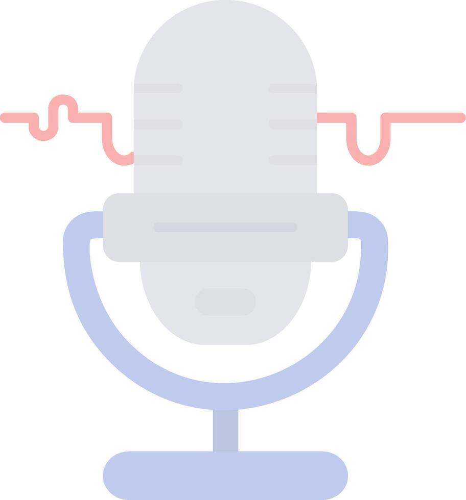 Microphone Flat Light Icon vector