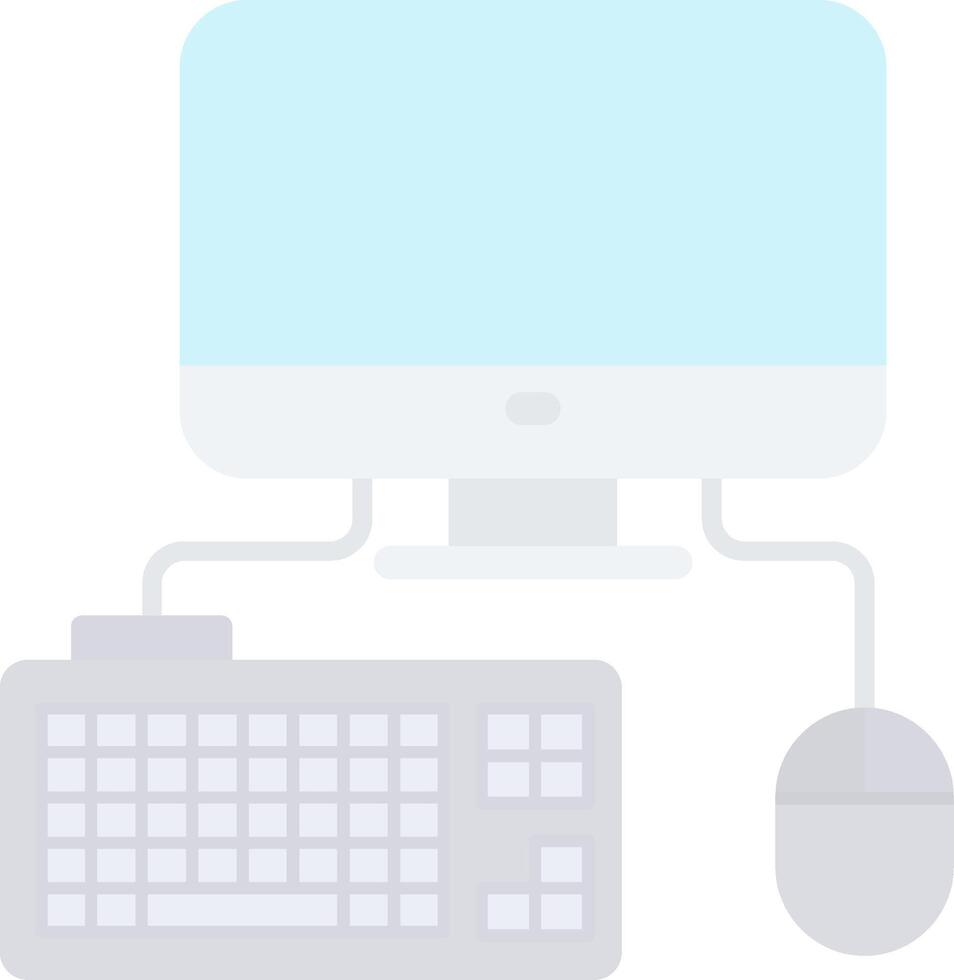 Computer Flat Light Icon vector