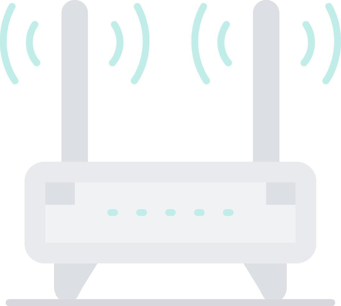 Router Flat Light Icon vector