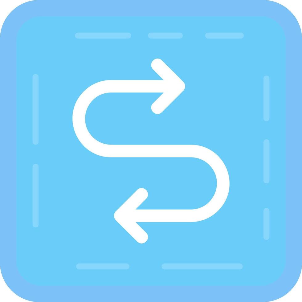 Zigzag Flat Light Icon vector