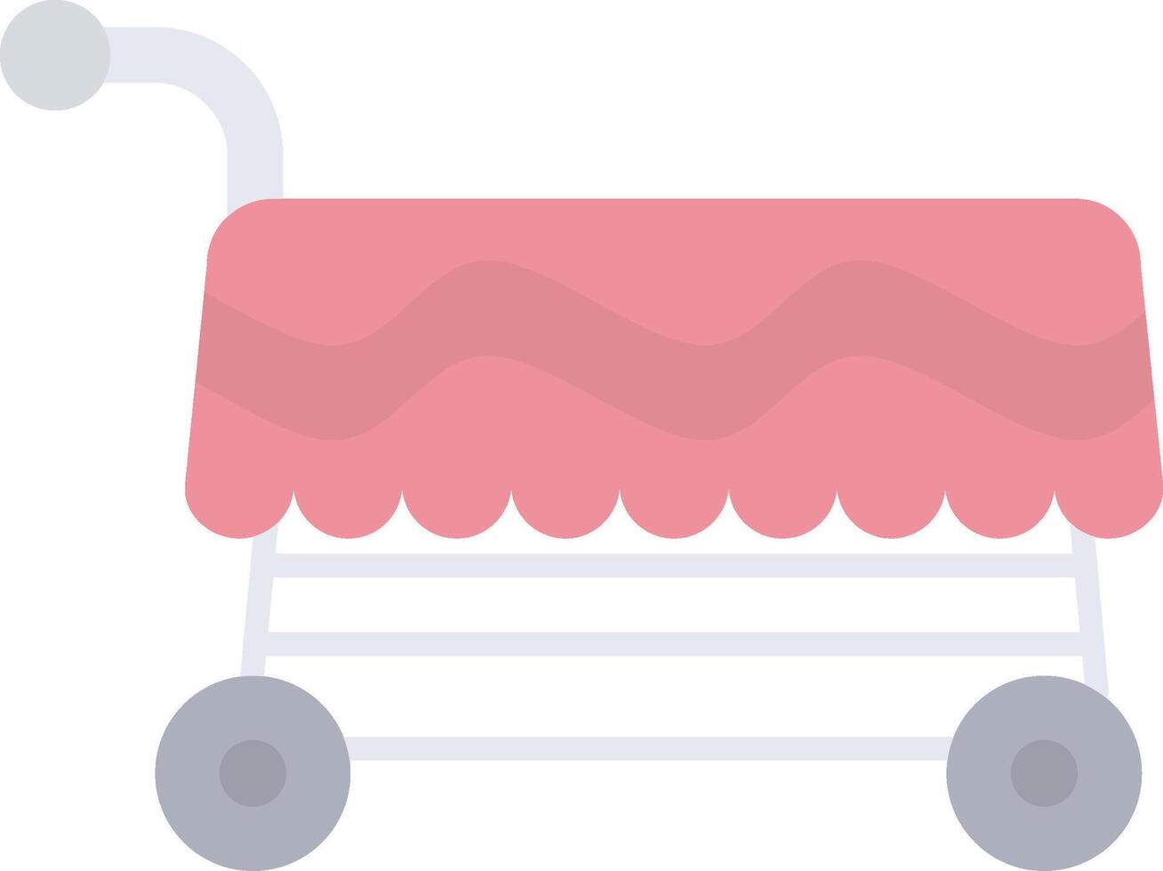 Cart Flat Light Icon vector