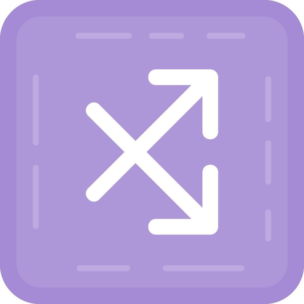 Intersect Flat Light Icon vector