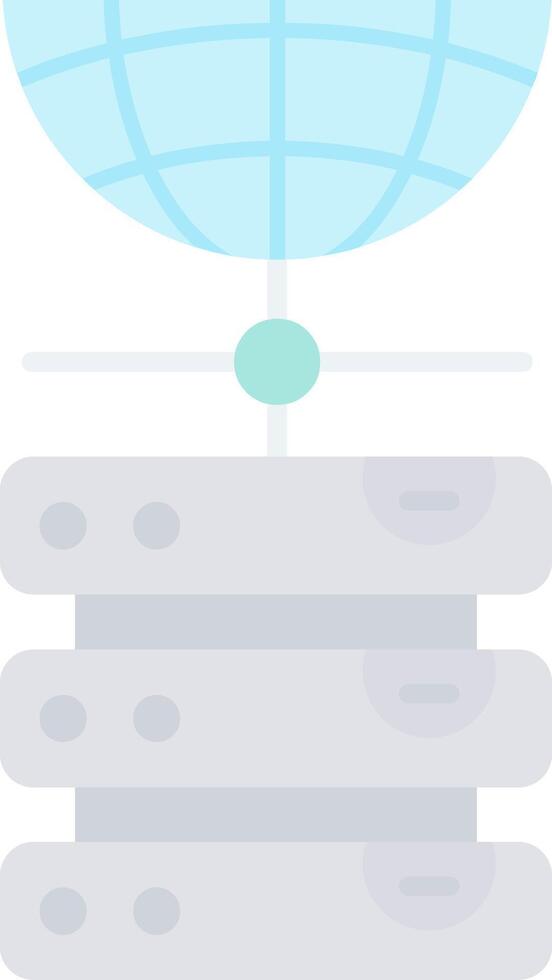 Database Flat Light Icon vector