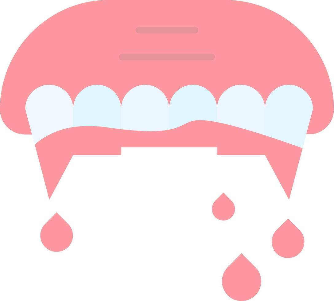 dientes plano ligero icono vector