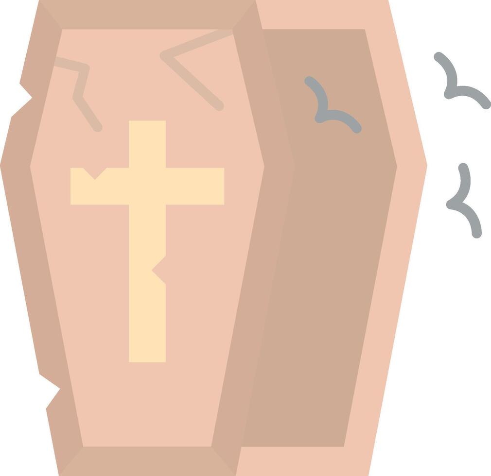 Coffin Flat Light Icon vector