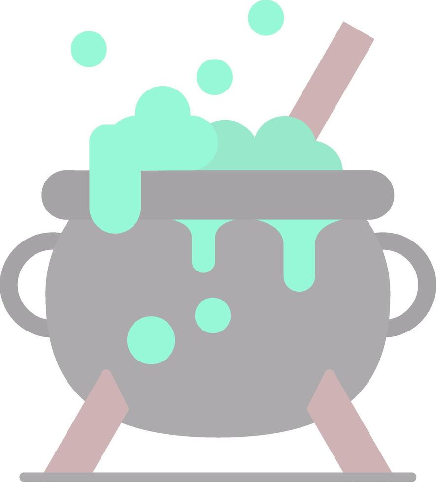 Cauldron Flat Light Icon vector