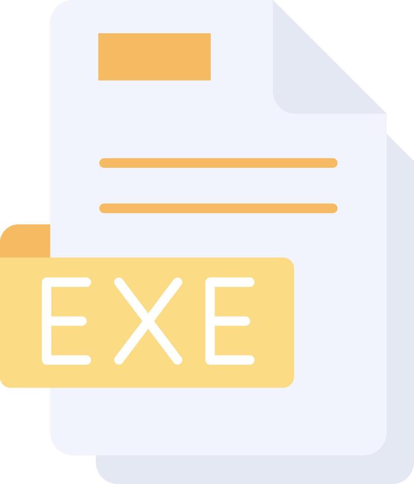 Exe Flat Light Icon vector