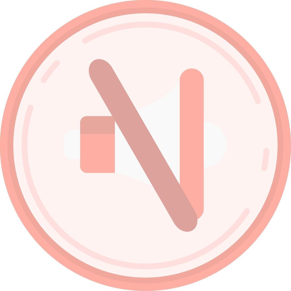 Mute Flat Light Icon vector