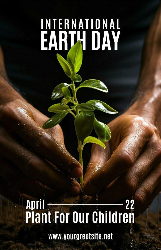 Earth Day Poster template