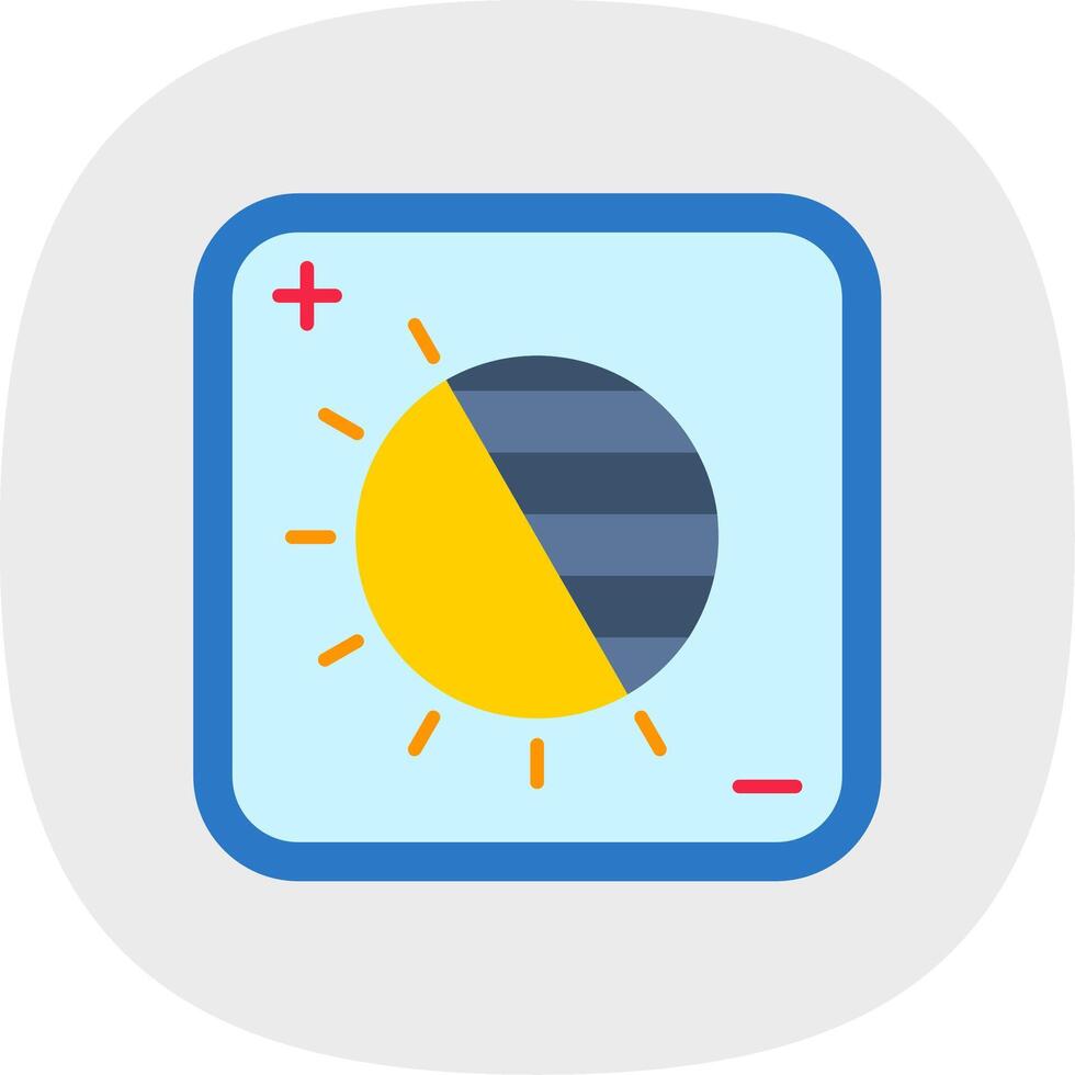 Exposure Flat Curve Icon vector