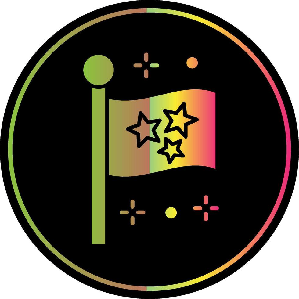 Flag Glyph Due Color Icon vector
