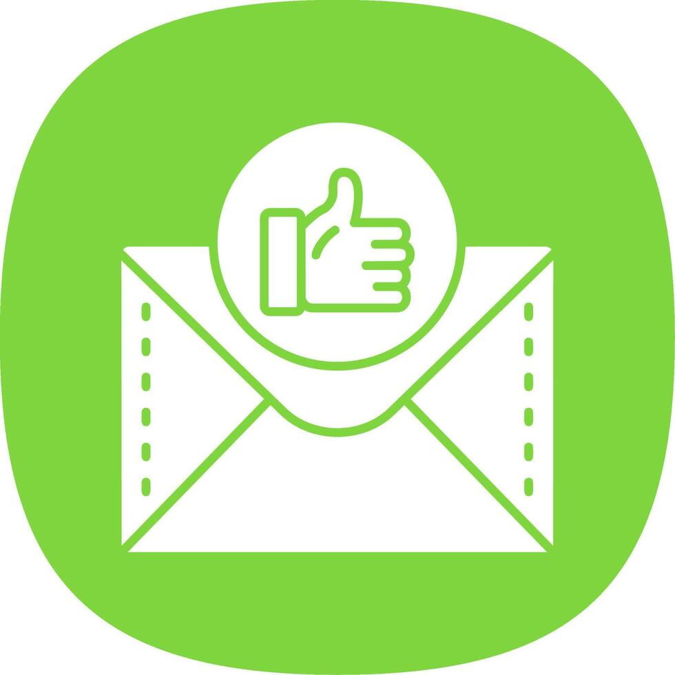 Like Glyph Curve Icon vector