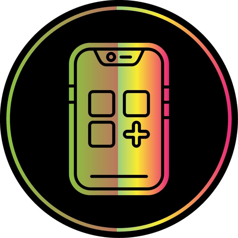 App Glyph Due Color Icon vector