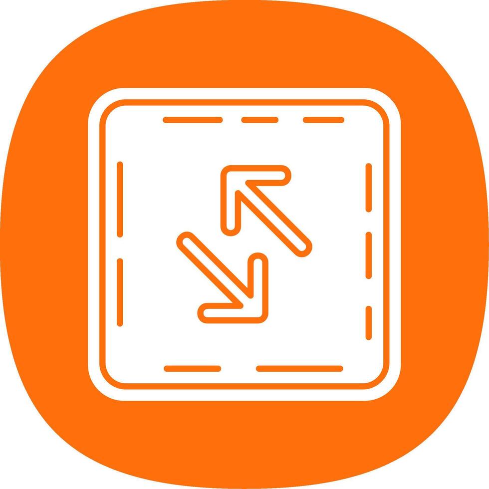 Swap Glyph Curve Icon vector