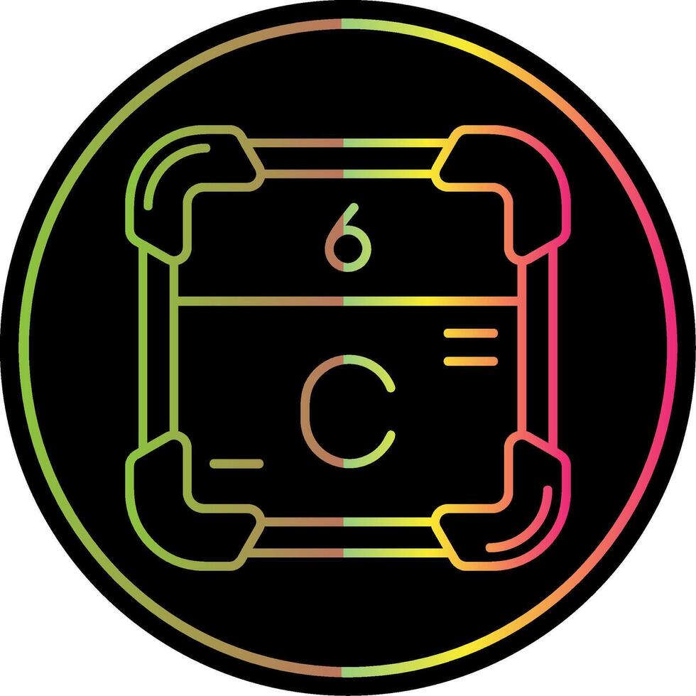 Carbon Line Gradient Due Color Icon vector