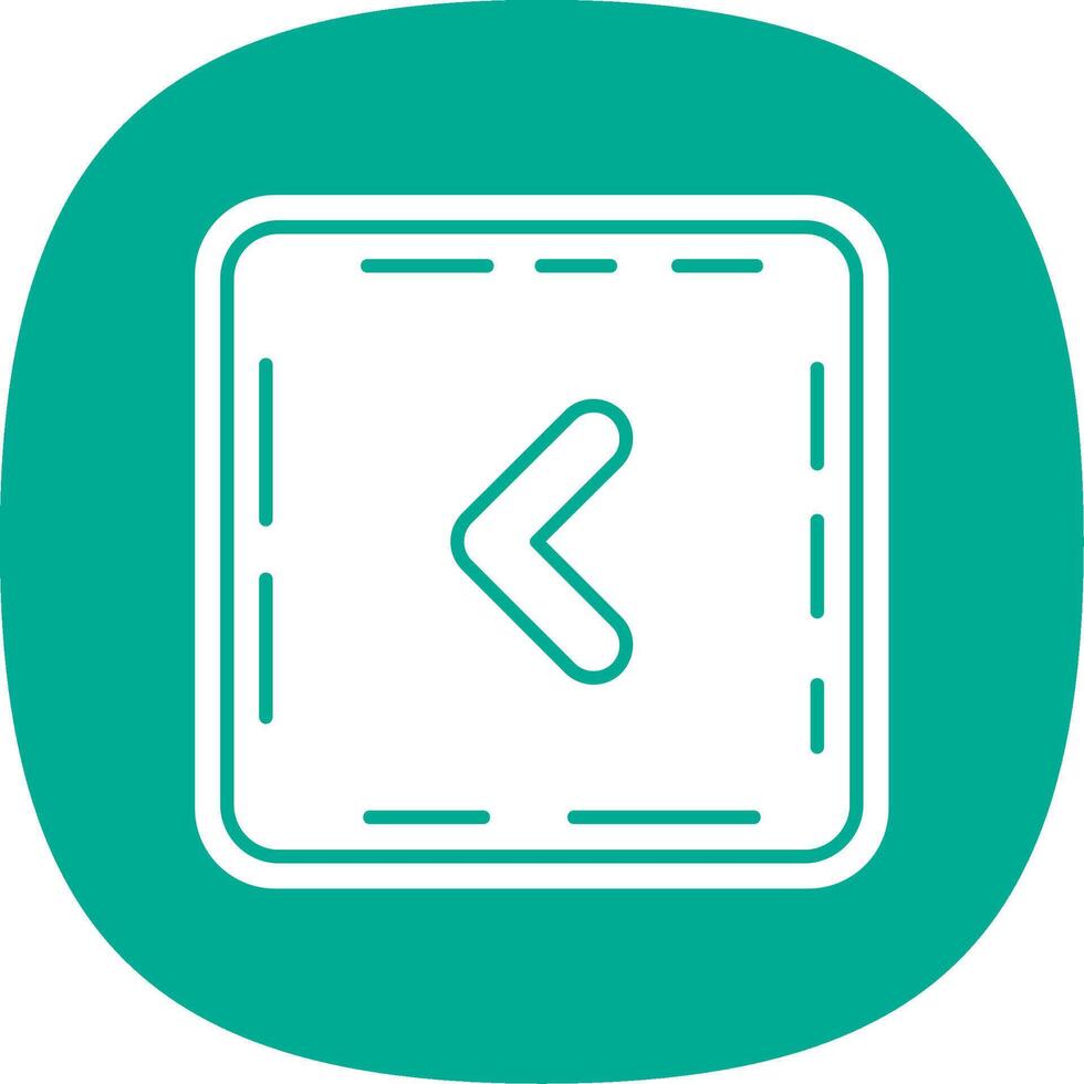 Chevron Glyph Curve Icon vector