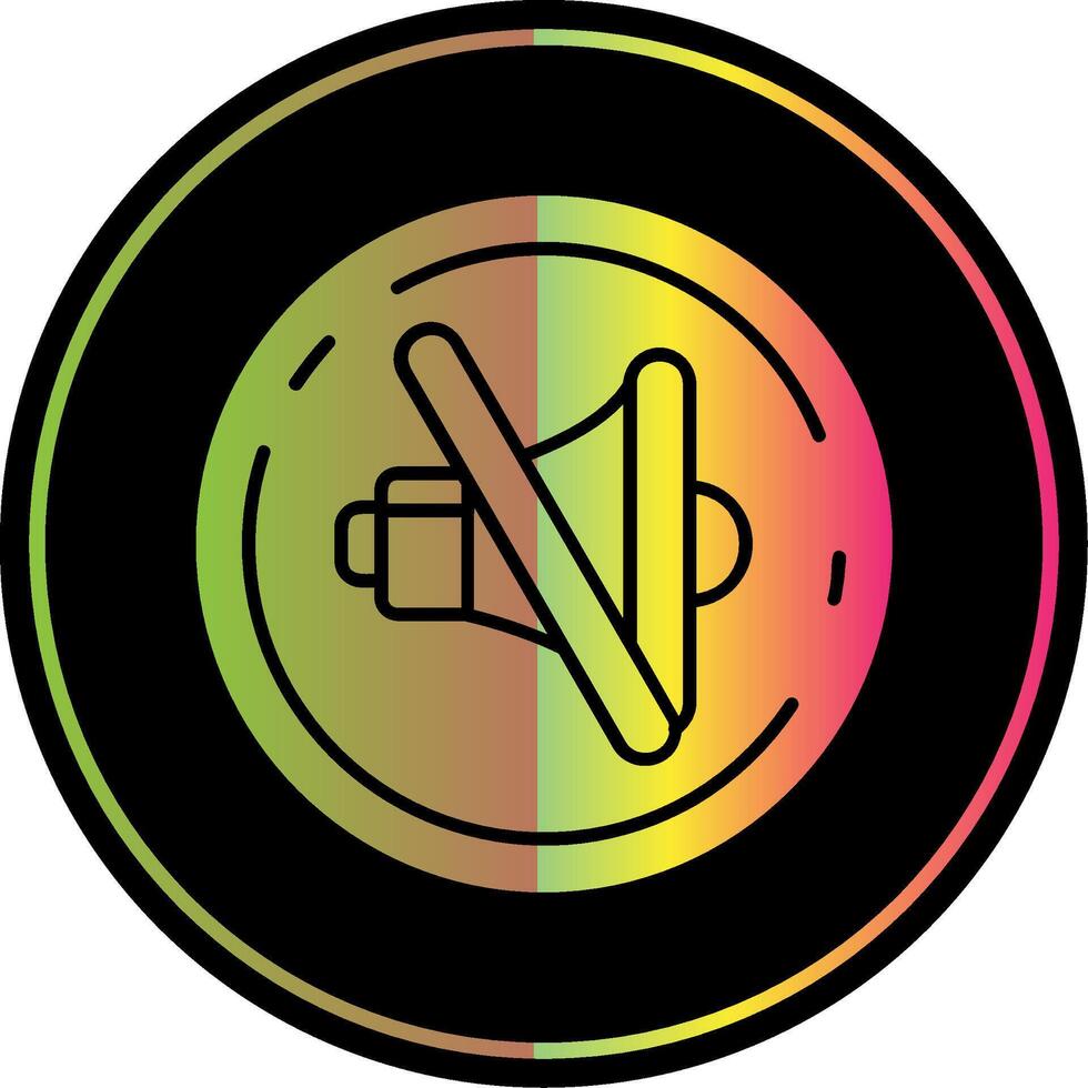 Mute Glyph Due Color Icon vector