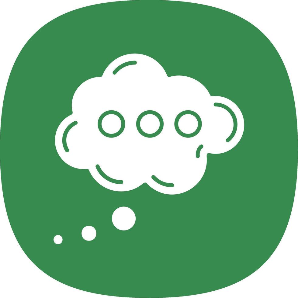 Cloud Glyph Curve Icon vector