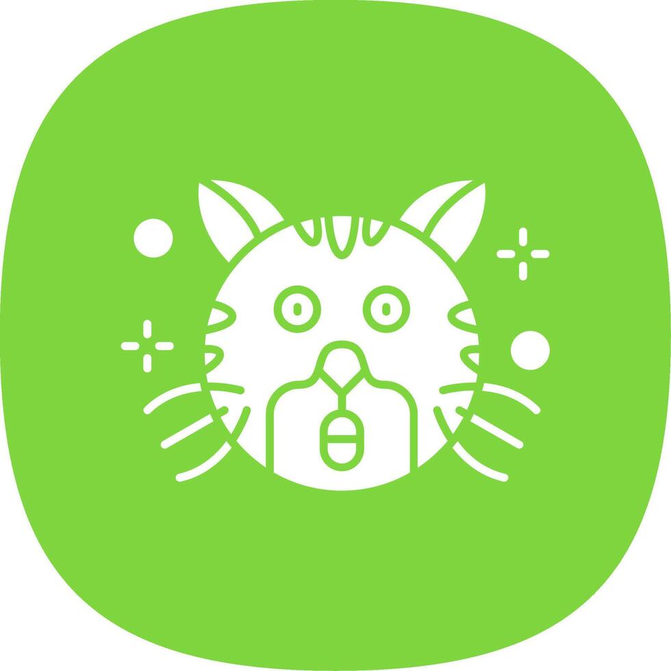 Surprised Glyph Curve Icon vector