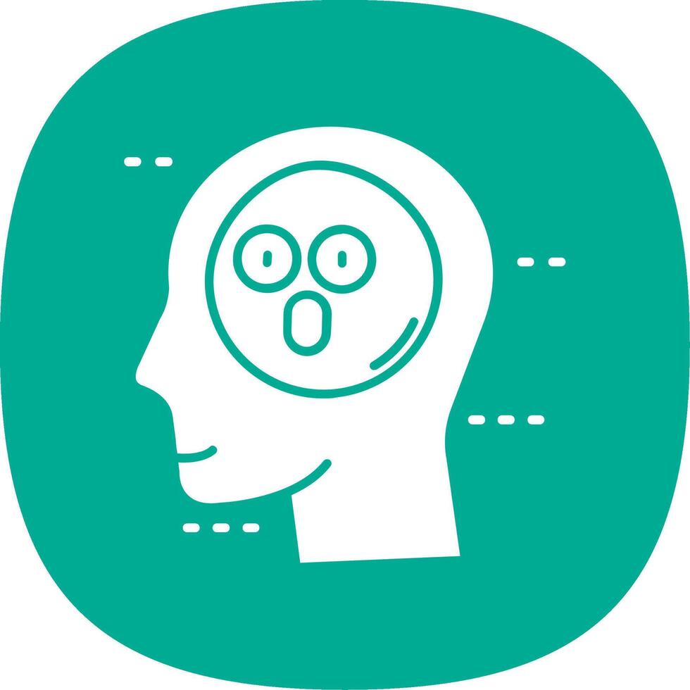 Shocked Glyph Curve Icon vector