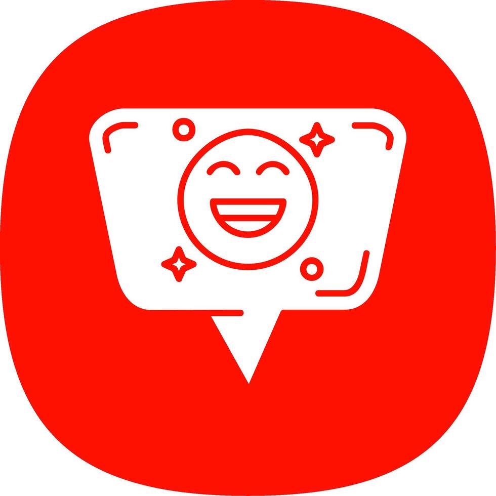 Emoji Glyph Curve Icon vector