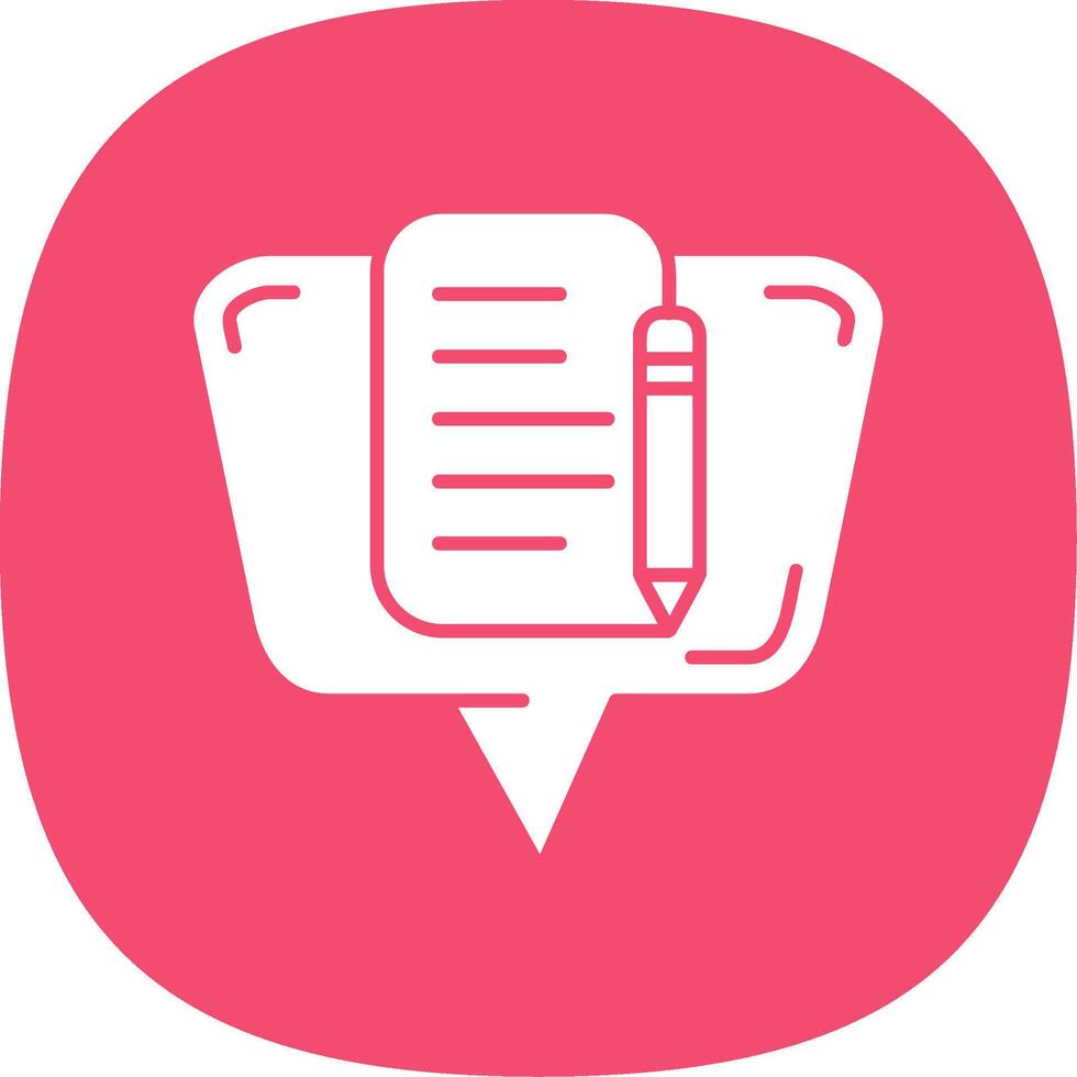 Edit Glyph Curve Icon vector