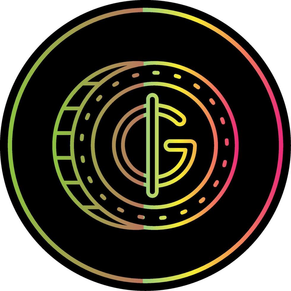 Guarani Line Gradient Due Color Icon vector