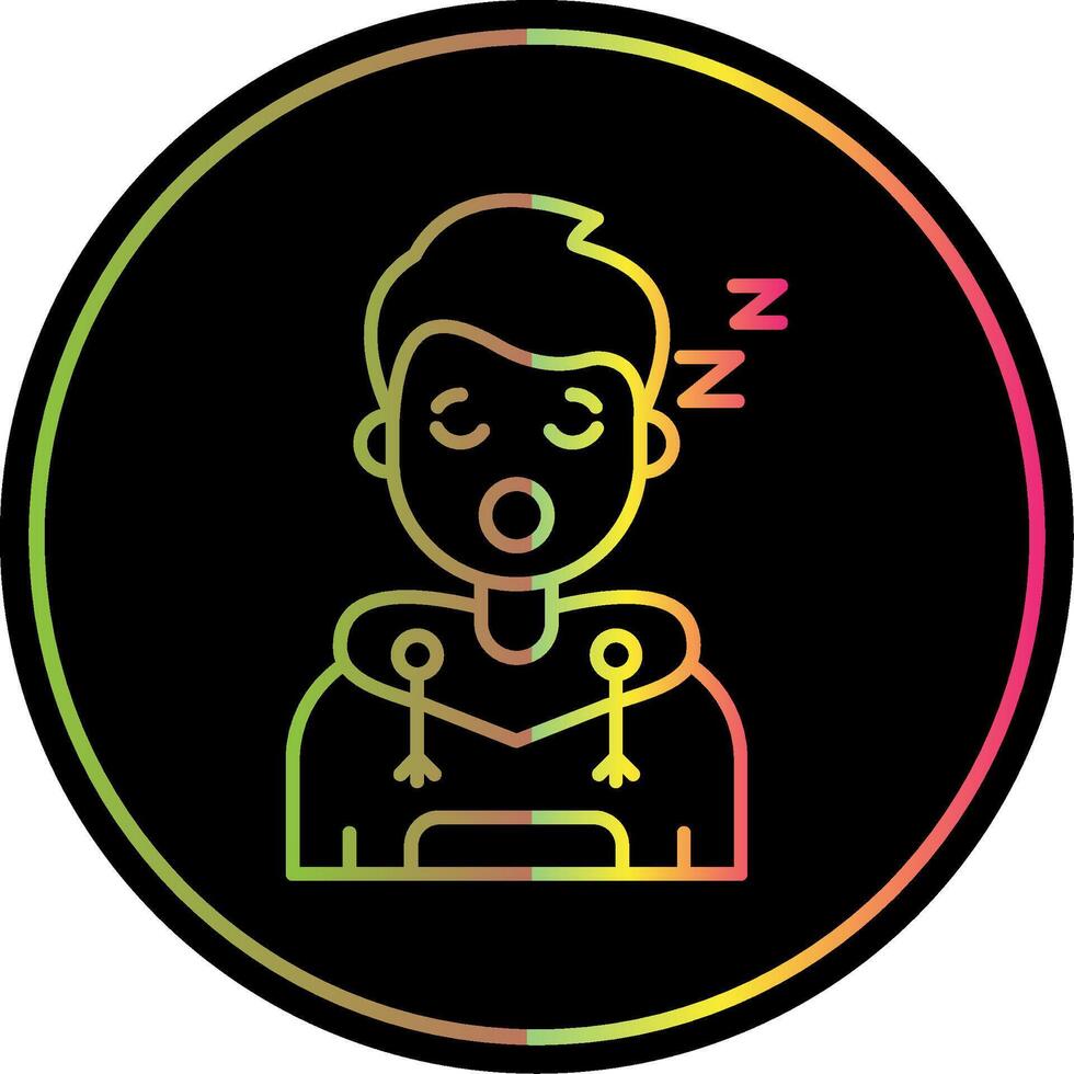 Sleep Line Gradient Due Color Icon vector