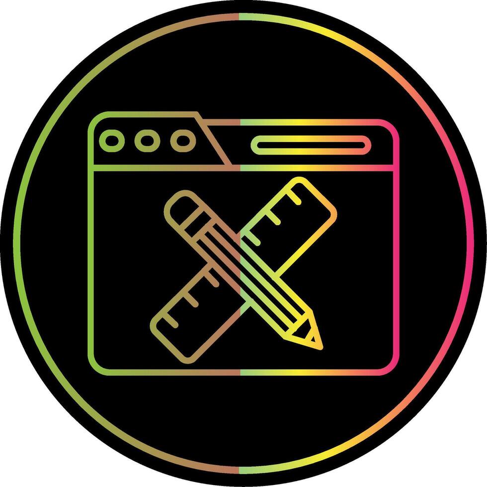 Design Line Gradient Due Color Icon vector