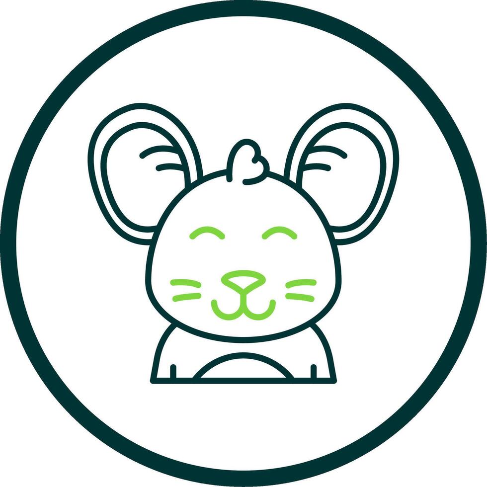 Happy Line Circle Icon vector