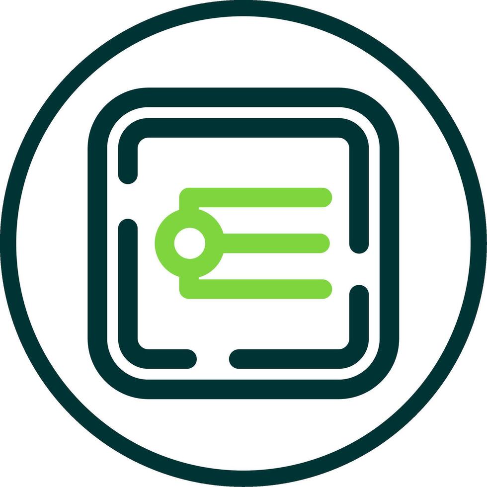 Endpoint Line Circle Icon vector