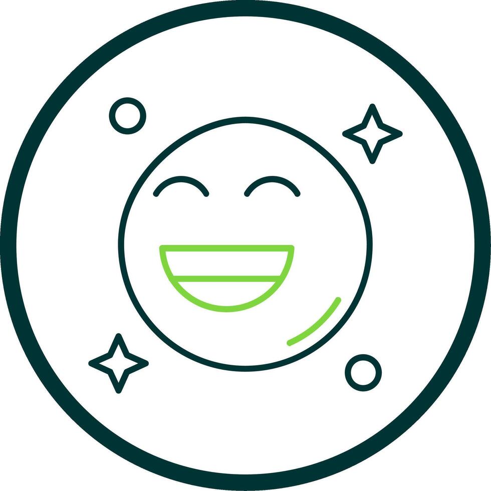 Smile Line Circle Icon vector